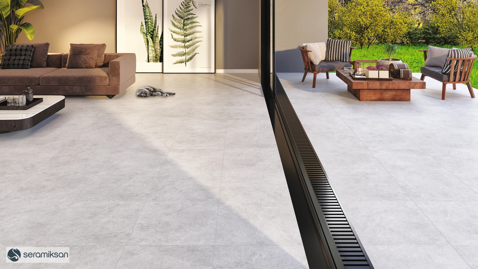 30*90 MOON GLOSSY GRAY