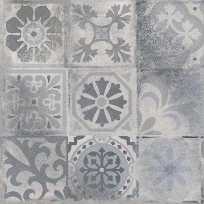 60*60 CITY GRAY PATCHWORK MOTIF