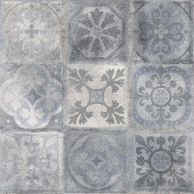 60*60 CITY GRAY PATCHWORK MOTIF