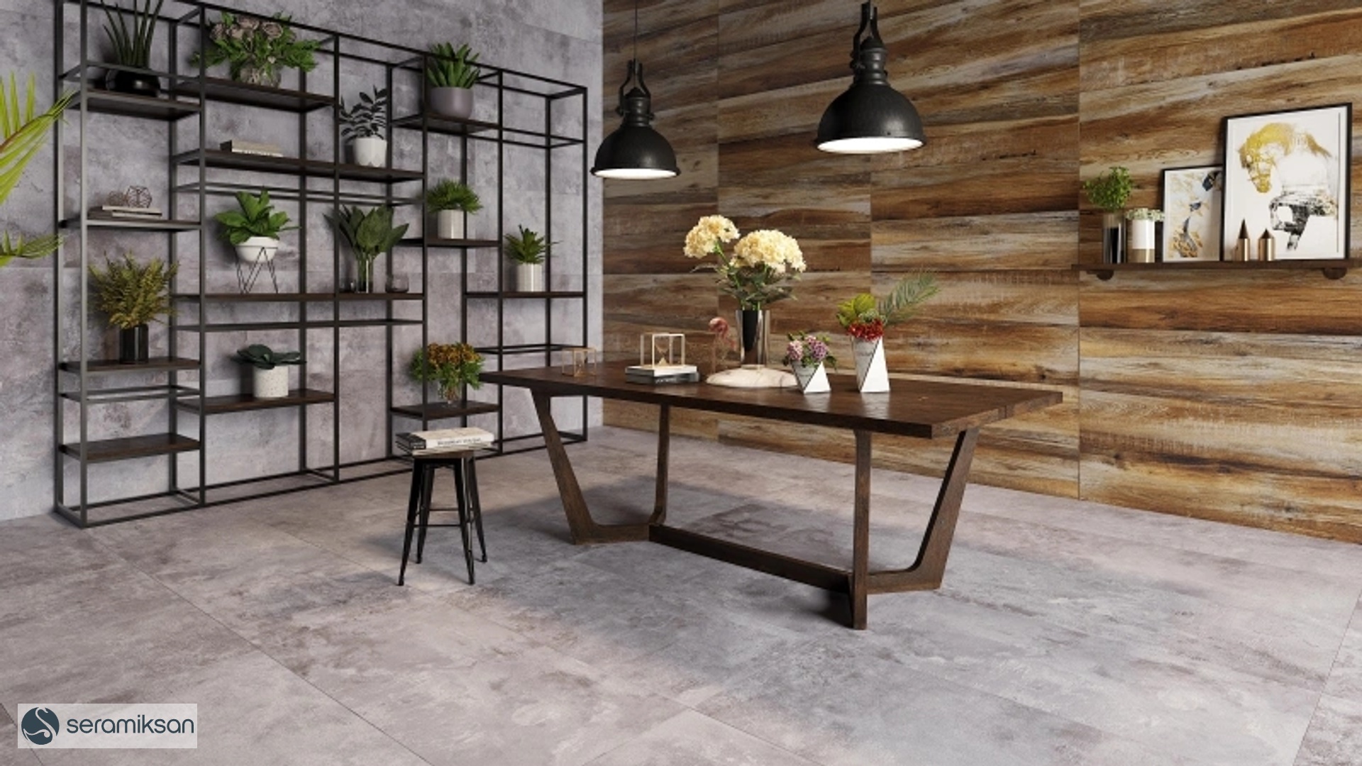 60*60 BETON KOYU GRİ