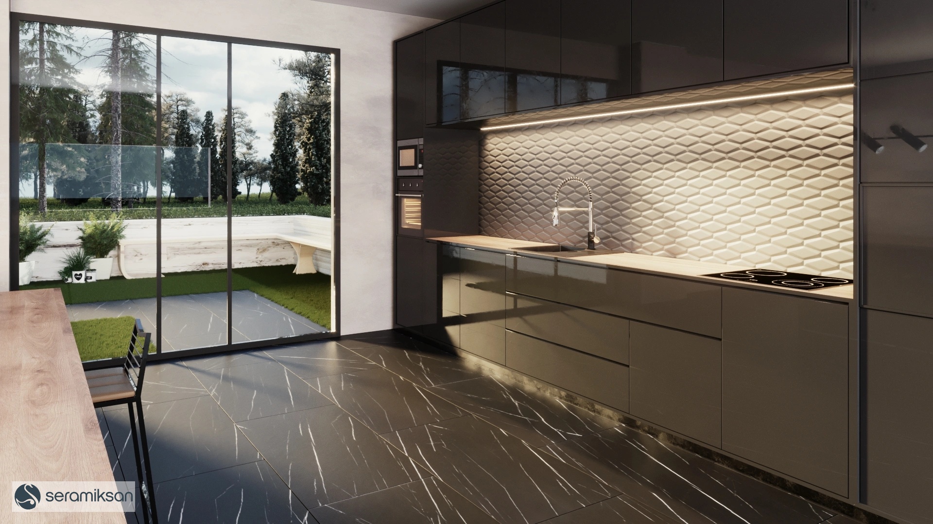 60*120 BLACK MARBLE - F.L.