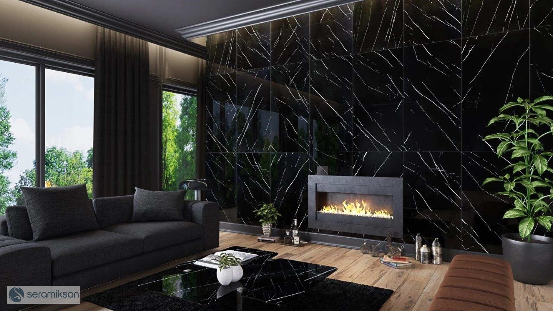 60*120 BLACK MARBLE - F.L.