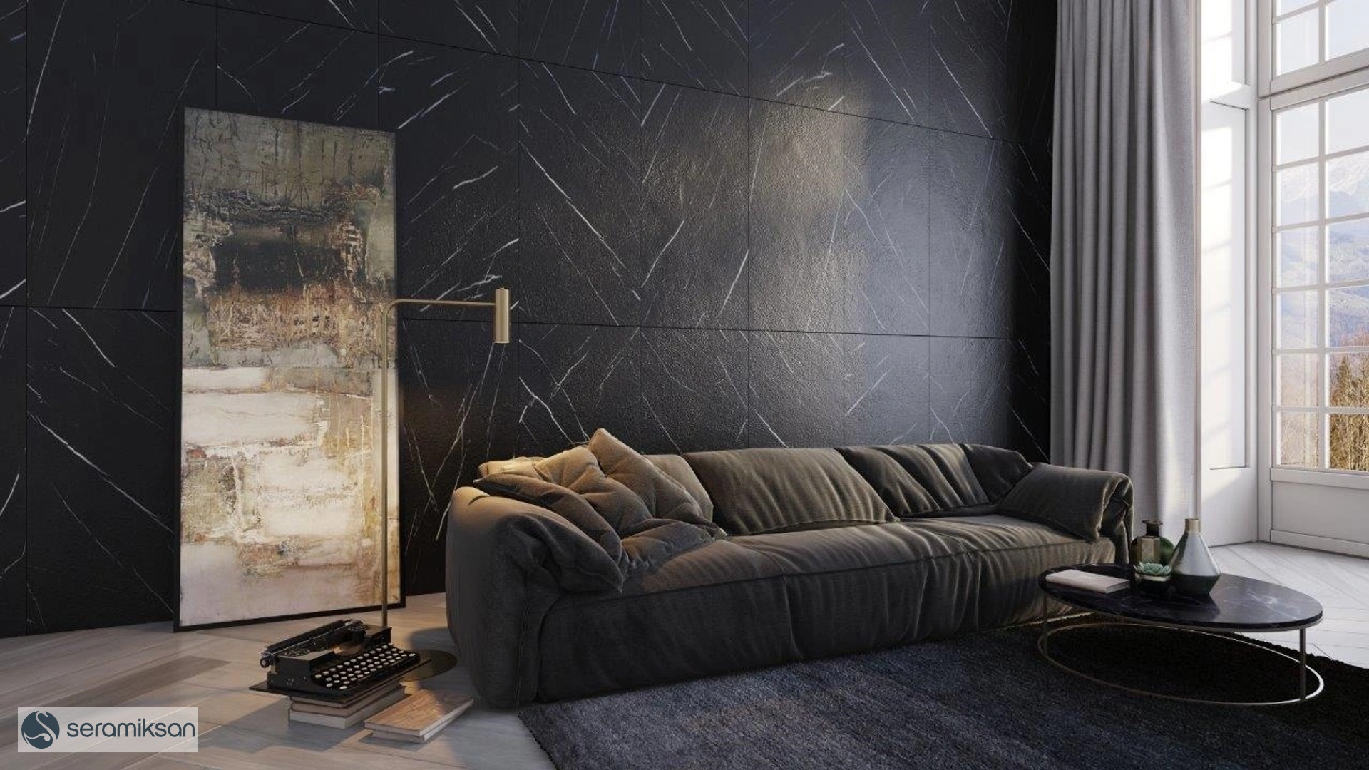 60*120 NAT. BLACK MARBLE