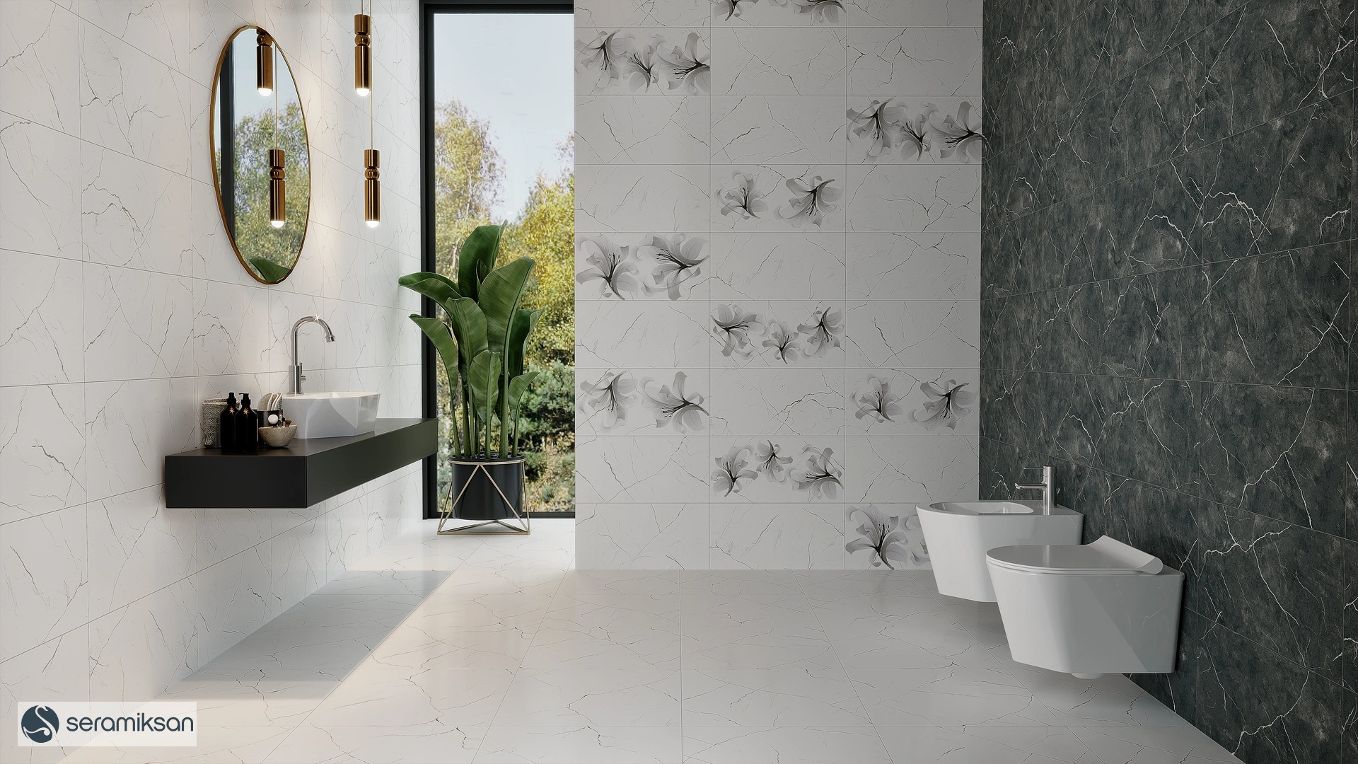 30*60 EROS GEOMETRİK BEYAZ MOTİF