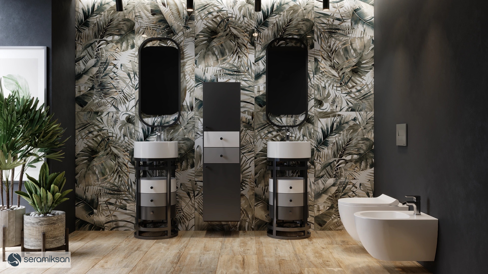 60*120 TROPICAL YEŞİL - BEYAZ