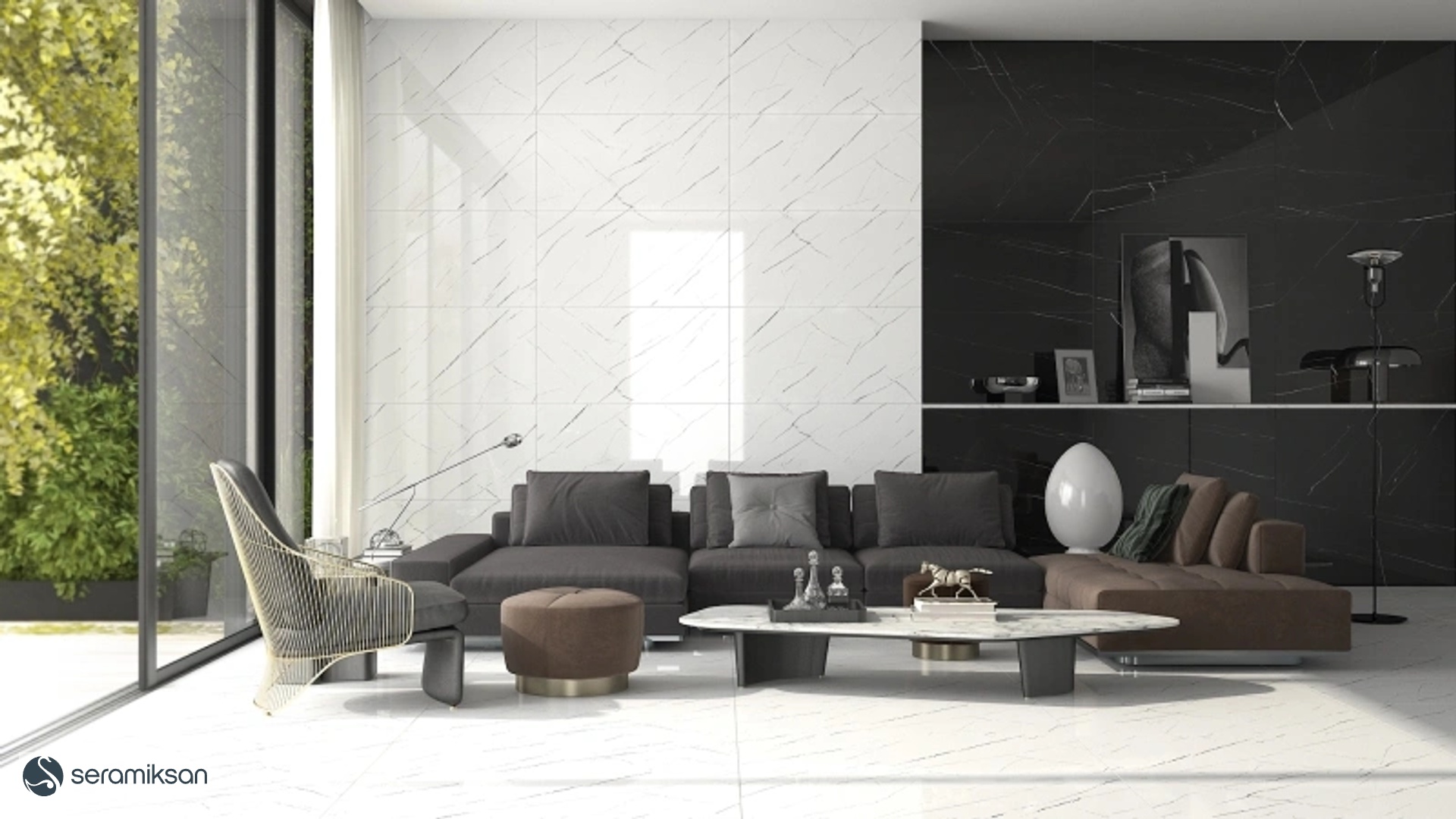 60*120 WHITE&BLACK MARBLE FULL LAPPATO